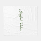 Joyful vibes kerst groen vakantie familienaam fleece deken (Voorkant (Horizontaal))