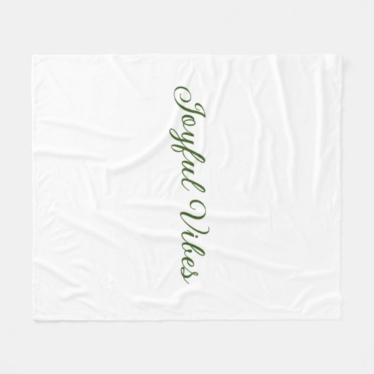 Joyful vibes kerst groen vakantie familienaam fleece deken (Voorkant (Horizontaal))