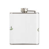 Joyful vibes kerst groen vakantie familienaam heupfles (Achterkant)