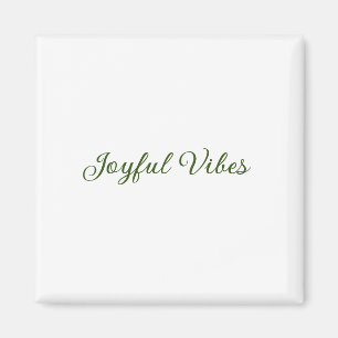 Joyful vibes kerst groen vakantie familienaam magneet