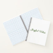Joyful vibes kerst groen vakantie familienaam notitieboek (Binnen)