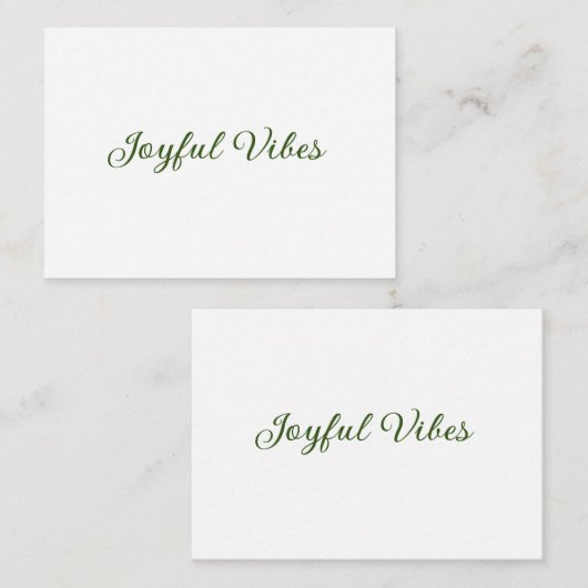 Joyful vibes kerst groen vakantie familienaam notitiekaartje (Voorkant / Achterkant)