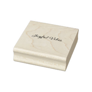 Joyful vibes kerst groen vakantie familienaam rubberstempel