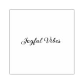 Joyful vibes kerst groen vakantie familienaam rubberstempel (Afrduk)