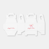 Joyful vibes kerst RED BOW vakantie familienaam Bedankdoosjes (Uitgevouwen)