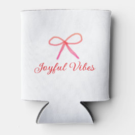 Joyful vibes kerst RED BOW vakantie familienaam Blikjeskoeler