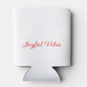 Joyful vibes kerst RED BOW vakantie familienaam Blikjeskoeler (Achterkant)