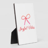 Joyful vibes kerst RED BOW vakantie familienaam Fotoplaat (Zijkant)