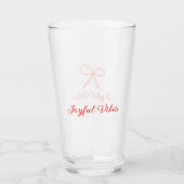 Joyful vibes kerst RED BOW vakantie familienaam Glas (Achterkant)