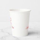 Joyful vibes kerst RED BOW vakantie familienaam Papieren Bekers (Links)