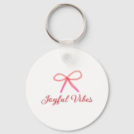 Joyful vibes kerst RED BOW vakantie familienaam Sleutelhanger