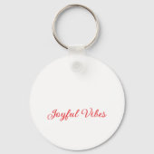Joyful vibes kerst RED BOW vakantie familienaam Sleutelhanger (Achterkant)