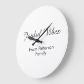 Joyful Vibes red Christmas add family name date Grote Klok (Hoek)