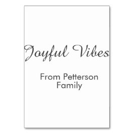 Joyful Vibes red Christmas add family name date  Kaart
