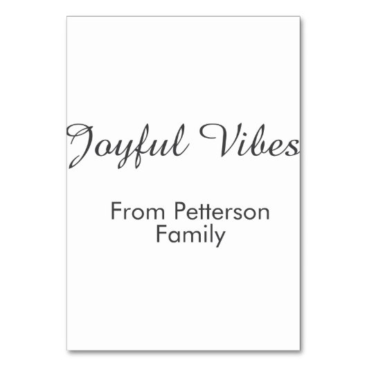 Joyful Vibes red Christmas add family name date Kaart (Voorkant)