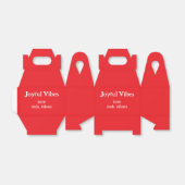 Joyful Vibes rode kerst feestdagen liefde familie  Bedankdoosjes (Uitgevouwen)