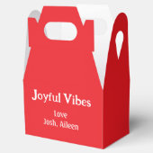 Joyful Vibes rode kerst feestdagen liefde familie  Bedankdoosjes (Geopend)
