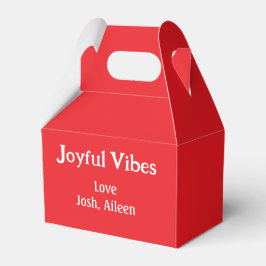 Joyful Vibes rode kerst feestdagen liefde familie Bedankdoosjes