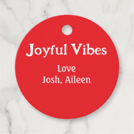 Joyful Vibes rode kerst feestdagen liefde familie Bedankjes Labels