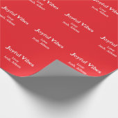 Joyful Vibes rode kerst feestdagen liefde familie  Cadeaupapier (Hoek)