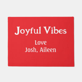 Joyful Vibes rode kerst feestdagen liefde familie Deurmat