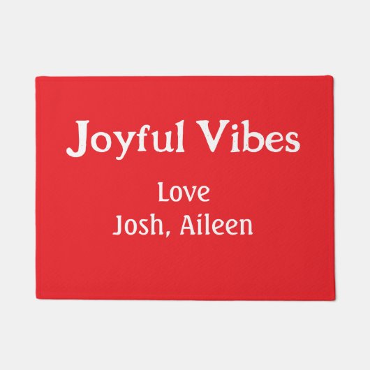 Joyful Vibes rode kerst feestdagen liefde familie Deurmat (Voorkant)