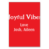 Joyful Vibes rode kerst feestdagen liefde familie Kaart (Achterkant)