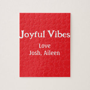 Joyful Vibes rode kerst feestdagen liefde familie Legpuzzel