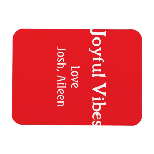 Joyful Vibes rode kerst feestdagen liefde familie Magneet (Horizontaal)