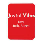 Joyful Vibes rode kerst feestdagen liefde familie Magneet (Verticaal)