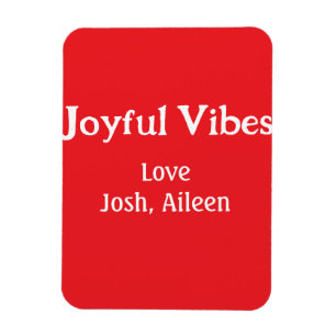 Joyful Vibes rode kerst feestdagen liefde familie Magneet