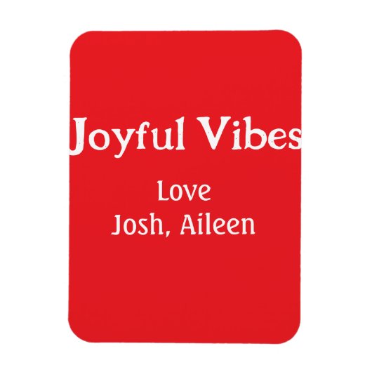 Joyful Vibes rode kerst feestdagen liefde familie Magneet (Verticaal)