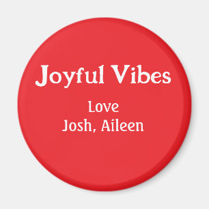Joyful Vibes rode kerst feestdagen liefde familie Magneet
