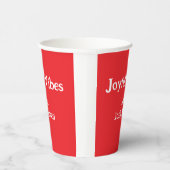 Joyful Vibes rode kerst feestdagen liefde familie Papieren Bekers (Rechts)