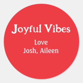 Joyful Vibes rode kerst feestdagen liefde familie Ronde Sticker