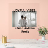 Joyful Vibes vader zoon familie kerstvakantie p Acryl Bord (Huwelijk)
