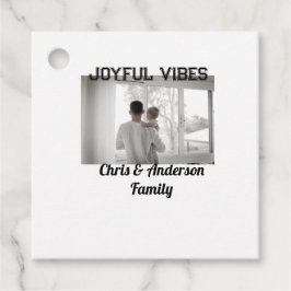 Joyful Vibes vader zoon familie kerstvakantie p Bedankjes Labels