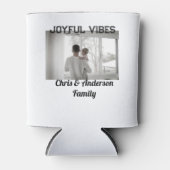 Joyful Vibes vader zoon familie kerstvakantie p Blikjeskoeler (Voorkant)