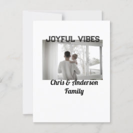 Joyful Vibes vader zoon familie kerstvakantie p Briefkaart
