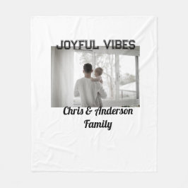 Joyful Vibes vader zoon familie kerstvakantie p Fleece Deken