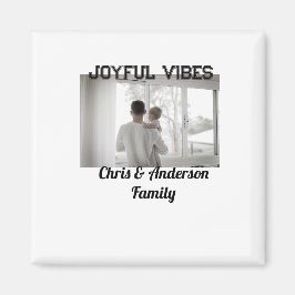 Joyful Vibes vader zoon familie kerstvakantie p Magneet