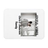 Joyful Vibes vader zoon familie kerstvakantie p Magneet (Horizontaal)