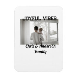Joyful Vibes vader zoon familie kerstvakantie p Magneet