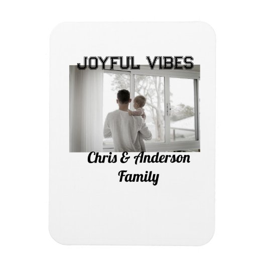Joyful Vibes vader zoon familie kerstvakantie p Magneet (Verticaal)