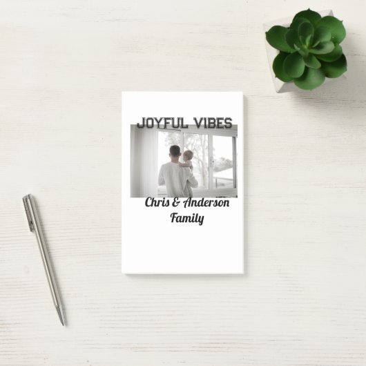 Joyful Vibes vader zoon familie kerstvakantie p Post-it® Notes (Kantoor)