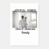 Joyful Vibes vader zoon familie kerstvakantie p Post-it® Notes (Voorkant)