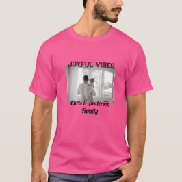Joyful Vibes vader zoon familie kerstvakantie p T-shirt