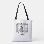 Joyful Vibes vader zoon familie kerstvakantie p Tote Bag (Achterkant)