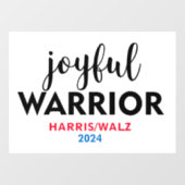JOYFUL WARRIOR KAMALA HARRIS TIM WALZ 2024 RAAMSTICKER (Vel)