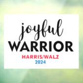 JOYFUL WARRIOR KAMALA HARRIS TIM WALZ 2024 RAAMSTICKER (Vel 3)